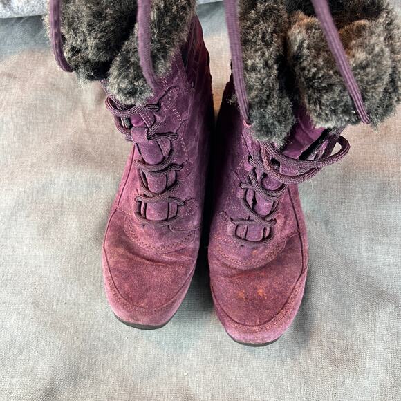 The North Face Nuptse Purna‎ Ii Women Lifestyle Boots Fig/Weathered Black Sz 7 - Picture 3 of 8